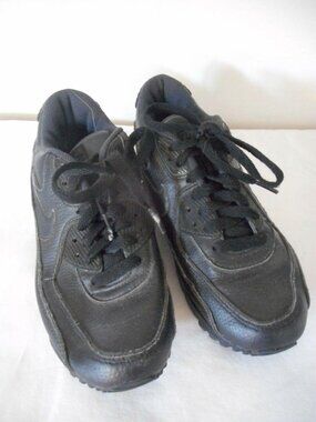 Nike Air Max Black Athletic Shoes Sneakers Sz 5 Y Eu 37.5 Unisex non marking